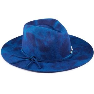 Wide Brim Fedora Hat 100% Australian Wool Vintage Western Panama